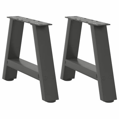 vidaXL Coffee Table Legs A-Shaped 2 pcs Anthracite 50x(30-31) cm Steel