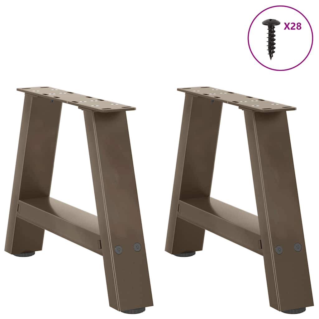 vidaXL Coffee Table Legs A-Shaped 2 pcs 50x(30-31) cm Steel
