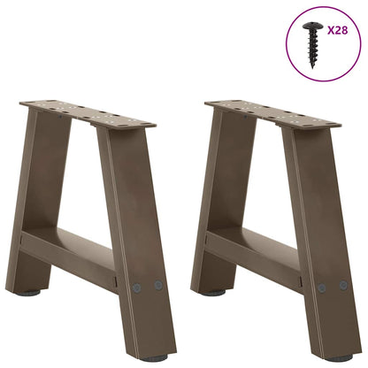 vidaXL Coffee Table Legs A-Shaped 2 pcs 50x(30-31) cm Steel