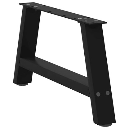 vidaXL Coffee Table Legs A-Shaped 2 pcs Black 60x(30-31) cm Steel
