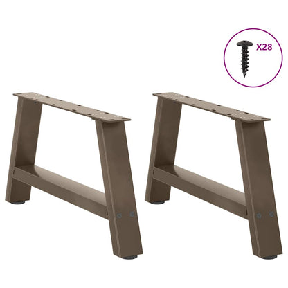 vidaXL Coffee Table Legs A-Shaped 2 pcs 60x(30-31) cm Steel