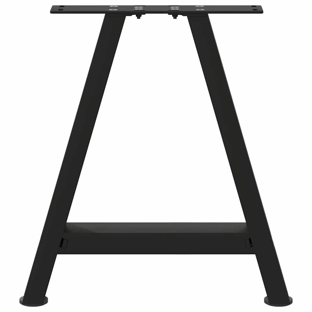 vidaXL Coffee Table Legs A-Shaped 2 pcs Black 38x(42-43) cm Steel