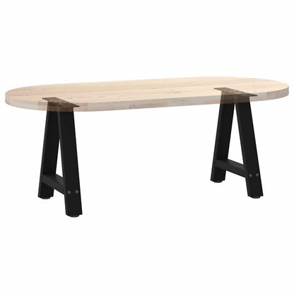 vidaXL Coffee Table Legs A-Shaped 2 pcs Black 38x(42-43) cm Steel
