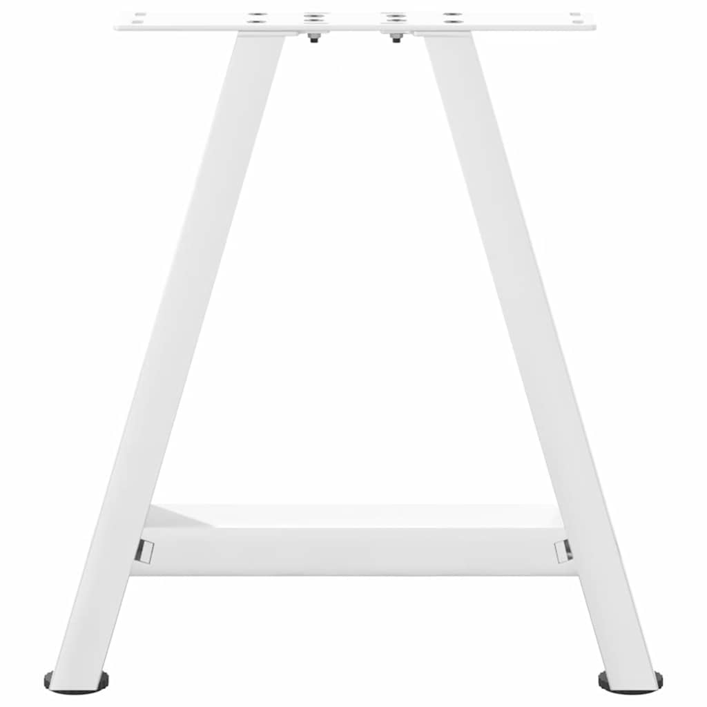 vidaXL Coffee Table Legs A-Shaped 2 pcs White 38x(42-43) cm Steel