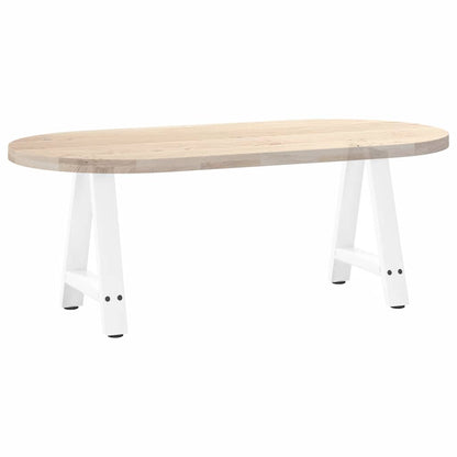 vidaXL Coffee Table Legs A-Shaped 2 pcs White 38x(42-43) cm Steel