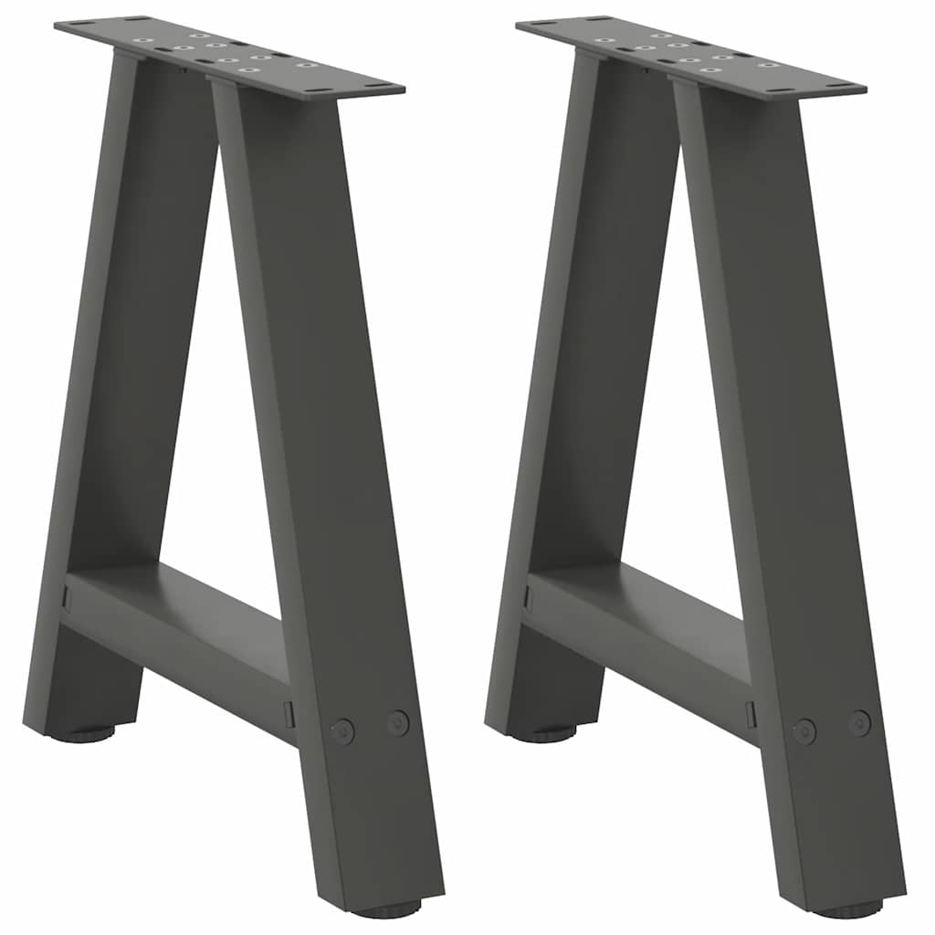 vidaXL Coffee Table Legs A-Shaped 2 pcs Anthracite 38x(42-43) cm Steel