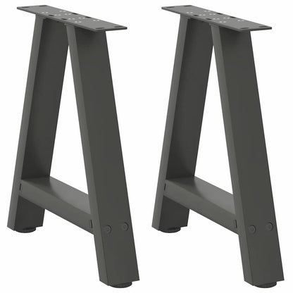 vidaXL Coffee Table Legs A-Shaped 2 pcs Anthracite 38x(42-43) cm Steel