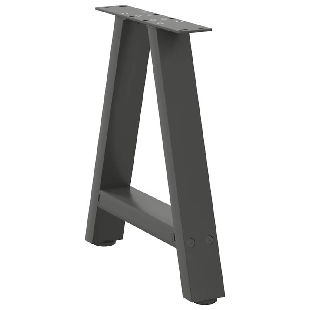 vidaXL Coffee Table Legs A-Shaped 2 pcs Anthracite 38x(42-43) cm Steel