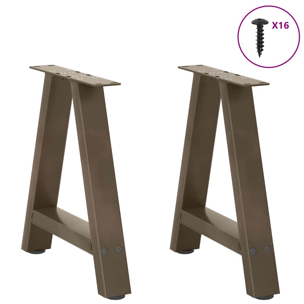 vidaXL Coffee Table Legs A-Shaped 2 pcs 38x(42-43) cm Steel