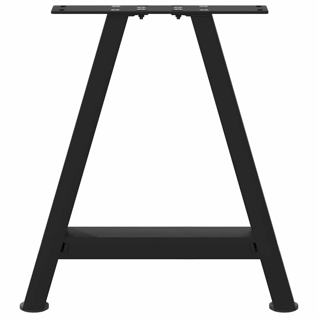 vidaXL Coffee Table Legs A-Shaped 2 pcs Black 50x(42-43) cm Steel