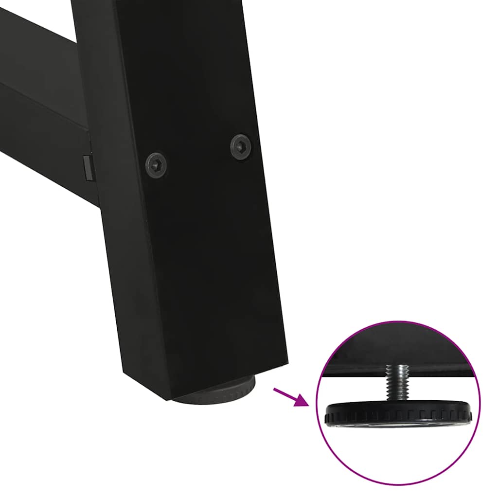 vidaXL Coffee Table Legs A-Shaped 2 pcs Black 50x(42-43) cm Steel