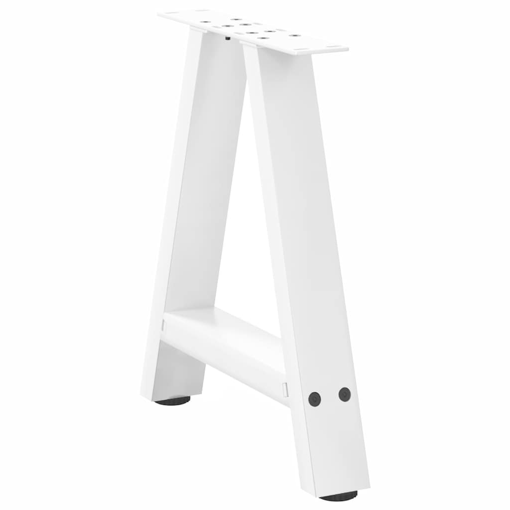 vidaXL Coffee Table Legs A-Shaped 2 pcs White 50x(42-43) cm Steel
