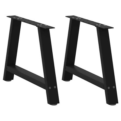 vidaXL Coffee Table Legs A-Shaped 2 pcs Black 60x(42-43) cm Steel
