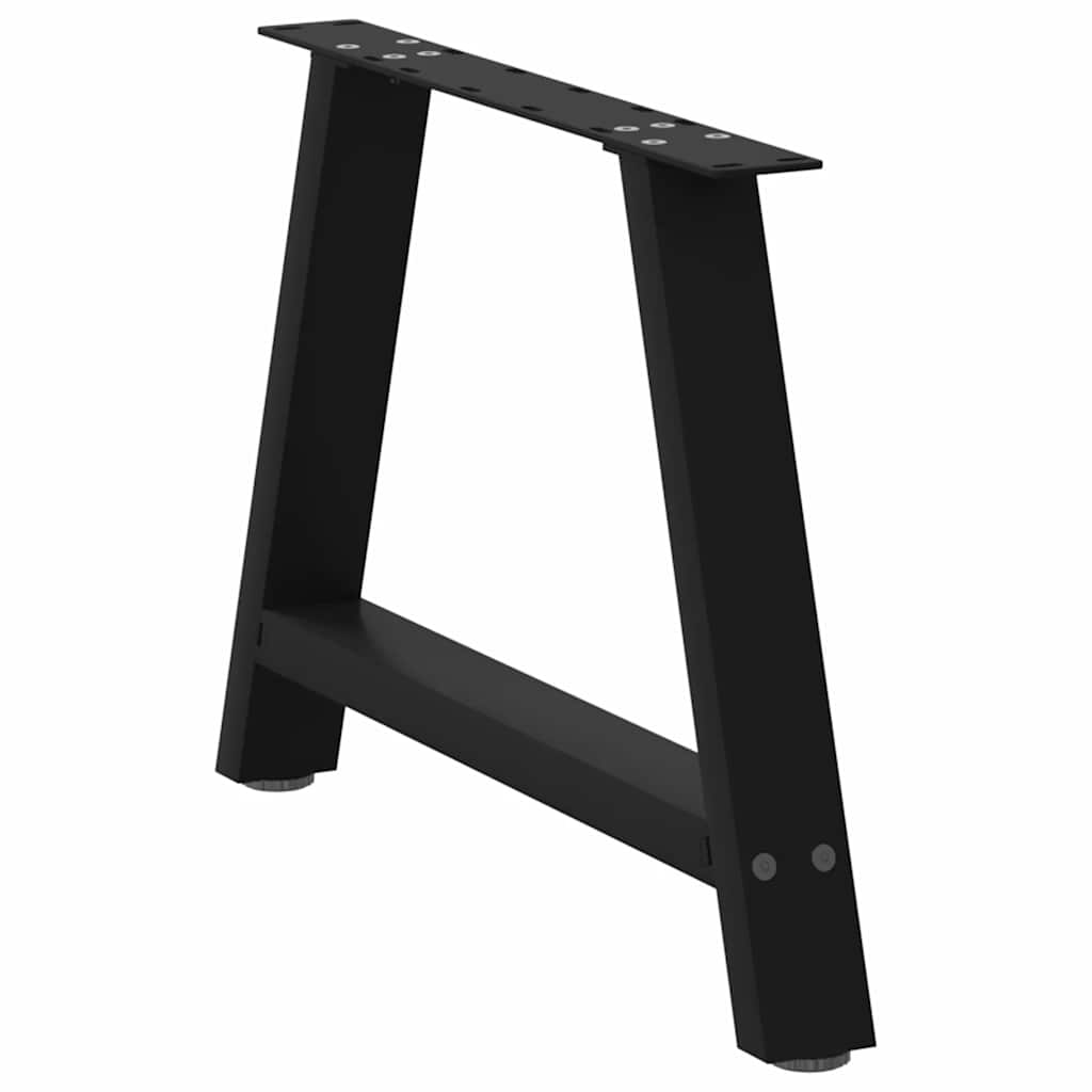 vidaXL Coffee Table Legs A-Shaped 2 pcs Black 60x(42-43) cm Steel