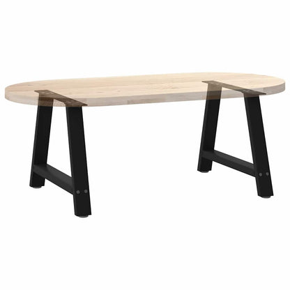 vidaXL Coffee Table Legs A-Shaped 2 pcs Black 60x(42-43) cm Steel
