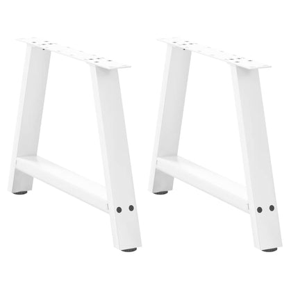 vidaXL Coffee Table Legs A-Shaped 2 pcs White 60x(42-43) cm Steel