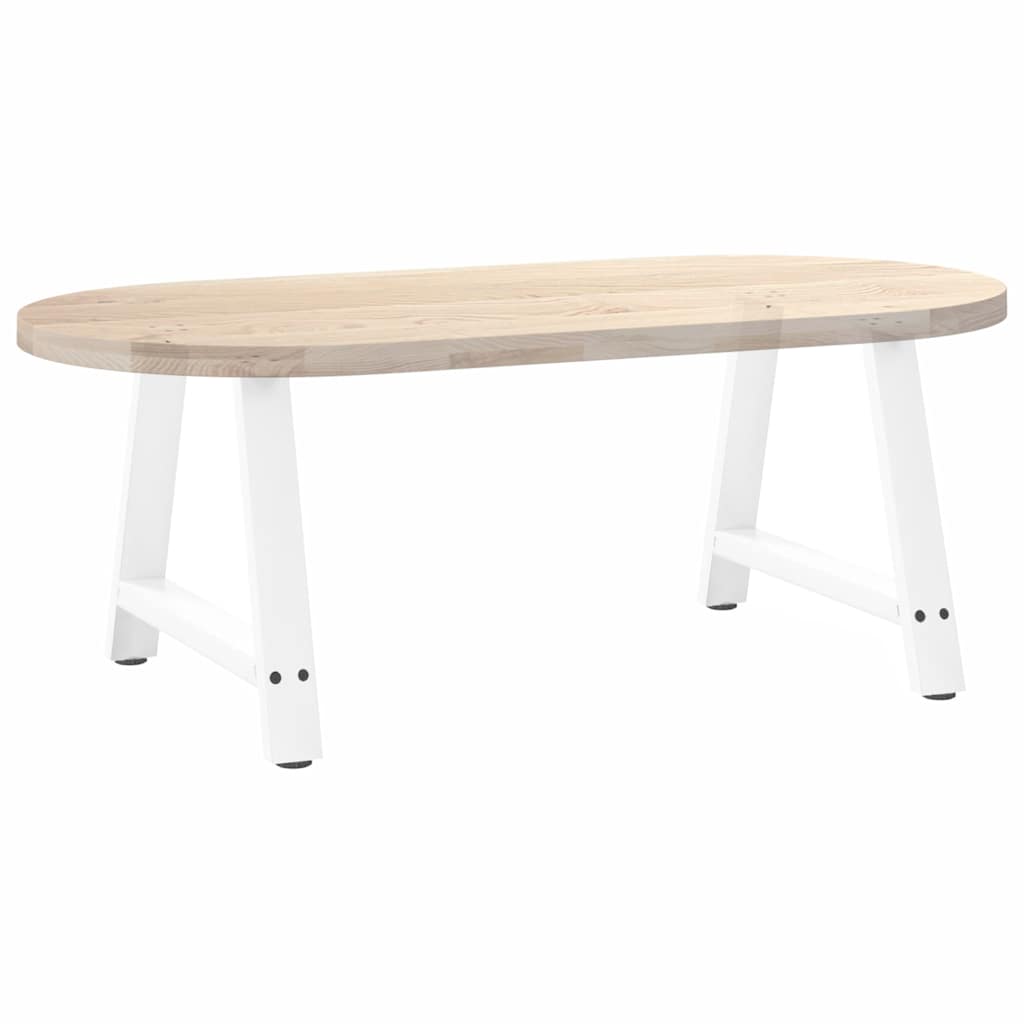 vidaXL Coffee Table Legs A-Shaped 2 pcs White 60x(42-43) cm Steel