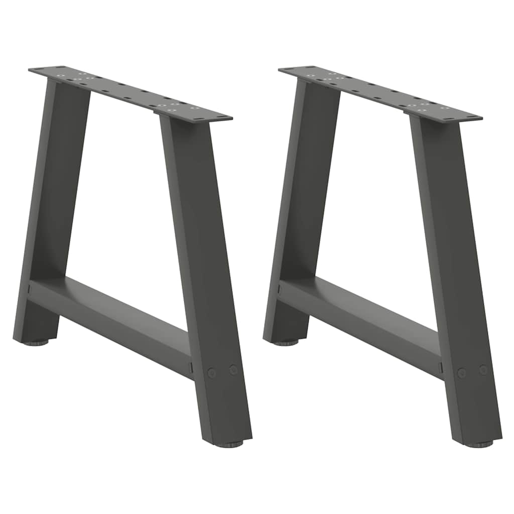 vidaXL Coffee Table Legs A-Shaped 2 pcs Anthracite 60x(42-43) cm Steel