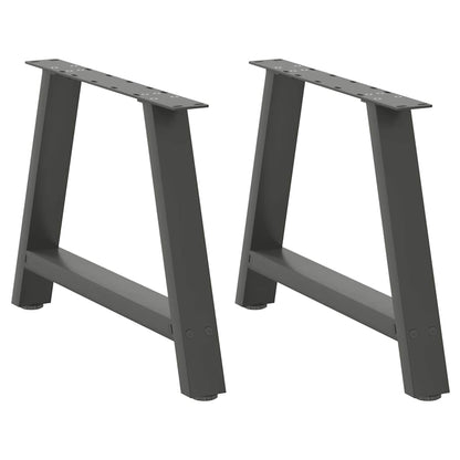 vidaXL Coffee Table Legs A-Shaped 2 pcs Anthracite 60x(42-43) cm Steel