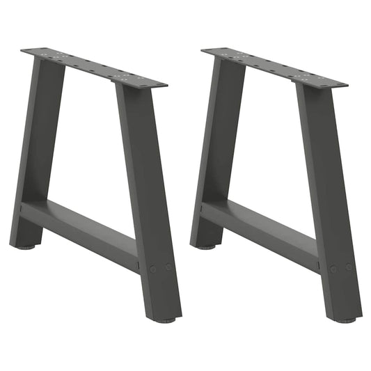 vidaXL Coffee Table Legs A-Shaped 2 pcs Anthracite 60x(42-43) cm Steel
