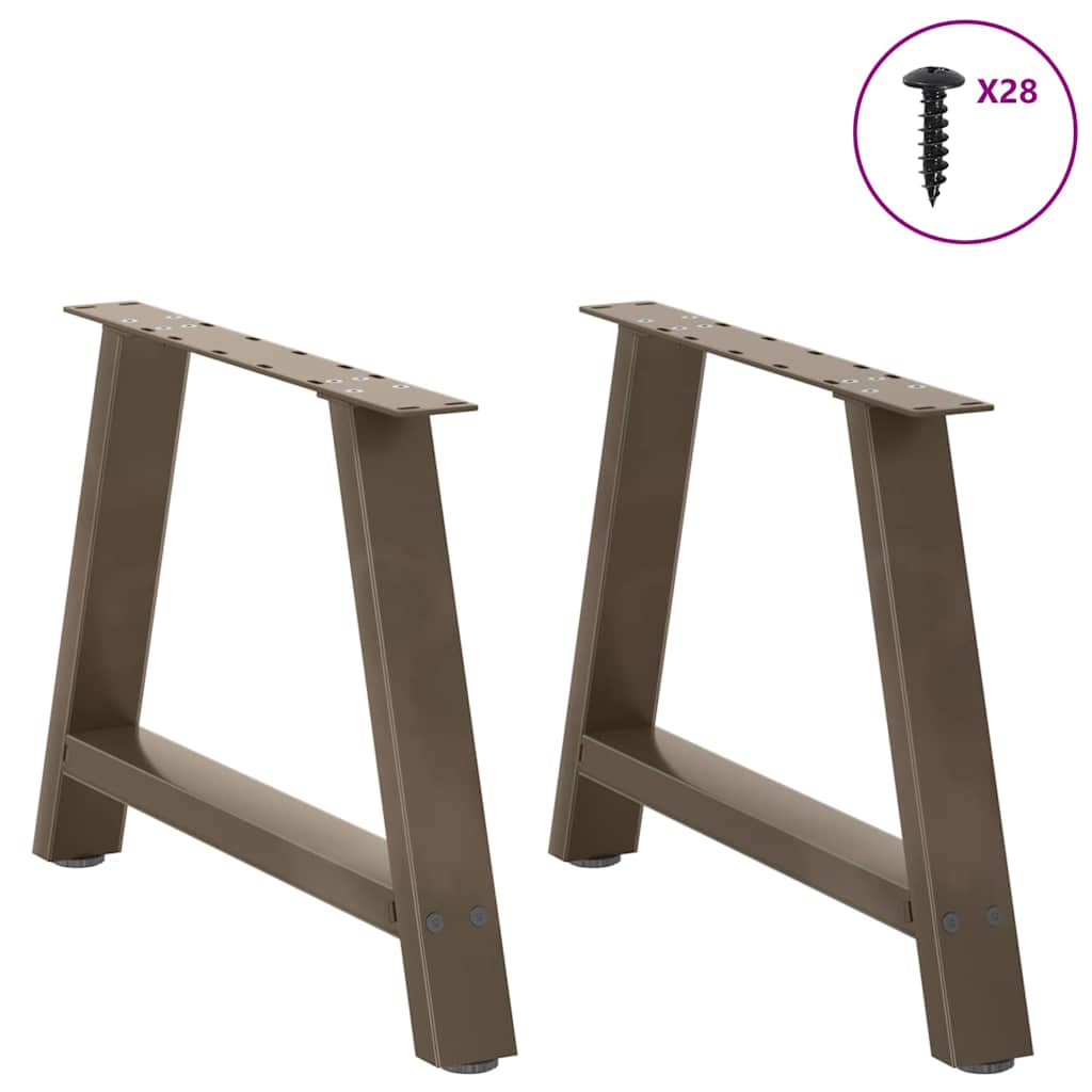 vidaXL Coffee Table Legs A-Shaped 2 pcs 60x(42-43) cm Steel