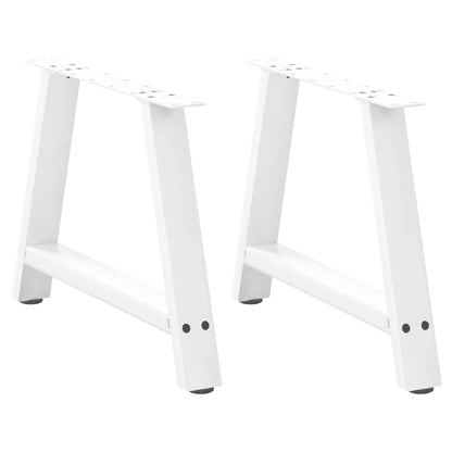 vidaXL Coffee Table Legs A-Shaped 2 pcs White 70x(42-43) cm Steel