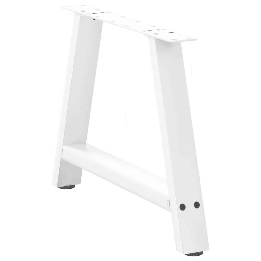vidaXL Coffee Table Legs A-Shaped 2 pcs White 70x(42-43) cm Steel