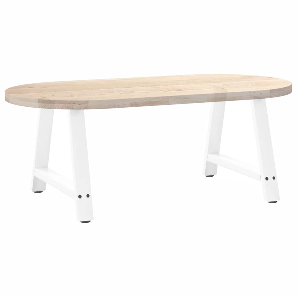 vidaXL Coffee Table Legs A-Shaped 2 pcs White 70x(42-43) cm Steel