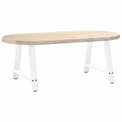 vidaXL Coffee Table Legs A-Shaped 2 pcs White 70x(42-43) cm Steel