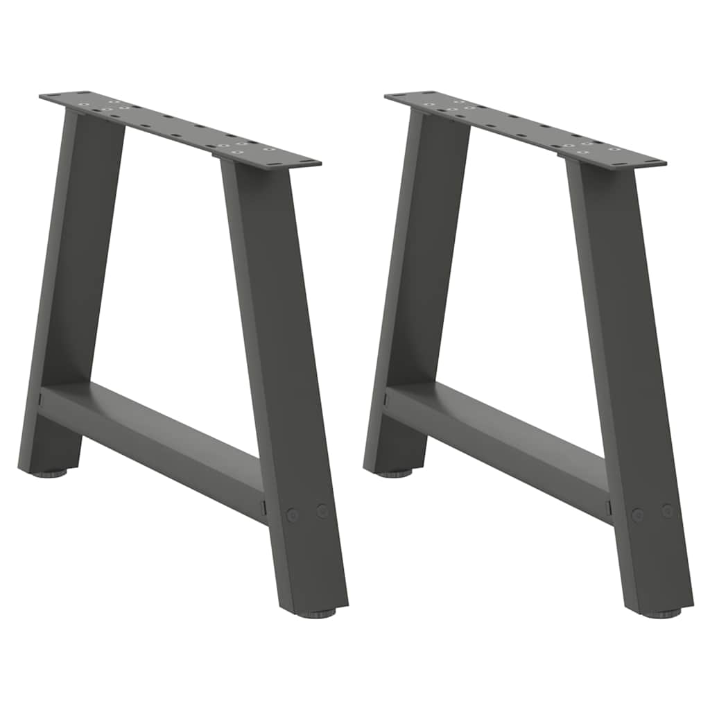 vidaXL Coffee Table Legs A-Shaped 2 pcs Anthracite 70x(42-43) cm Steel