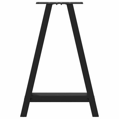 vidaXL Dining Table Legs A-Shaped 2 pcs Black 50x(72-73) cm Steel
