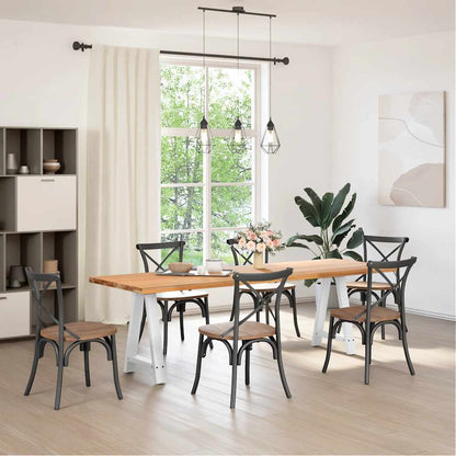 vidaXL Dining Table Legs A-Shaped 2 pcs White 50x(72-73) cm Steel