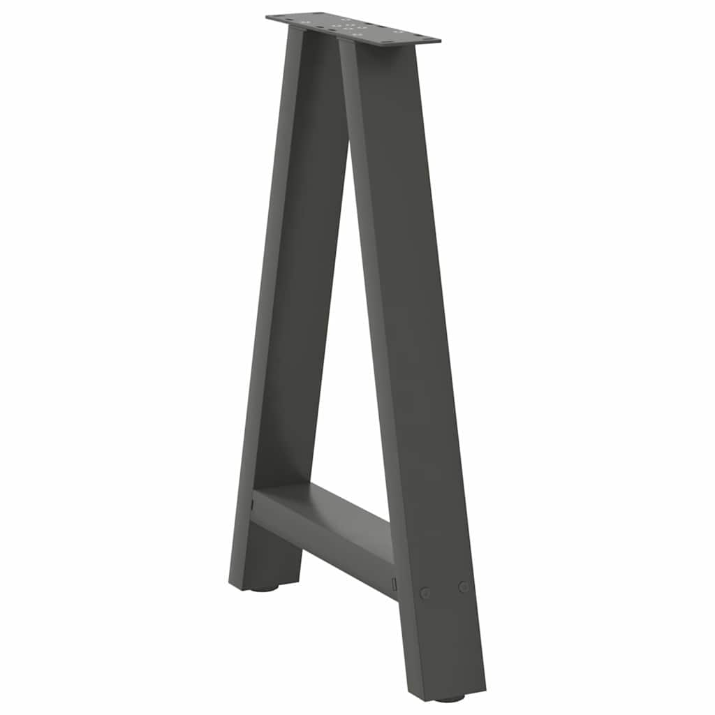 vidaXL Dining Table Legs A-Shaped 2 pcs Anthracite 50x(72-73) cm Steel