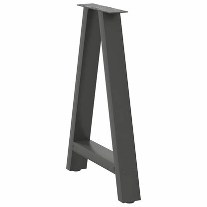 vidaXL Dining Table Legs A-Shaped 2 pcs Anthracite 50x(72-73) cm Steel