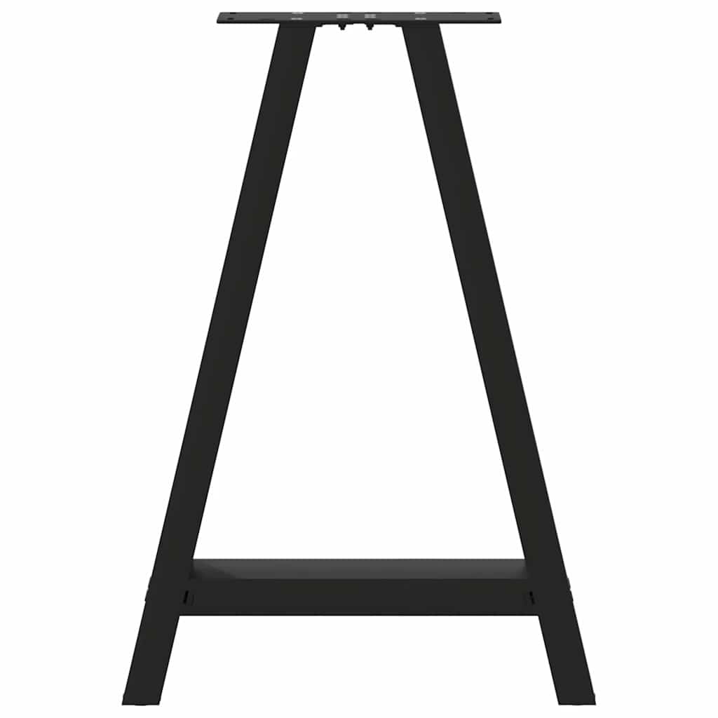 vidaXL Dining Table Legs A-Shaped 2 pcs Black 60x(72-73) cm Steel