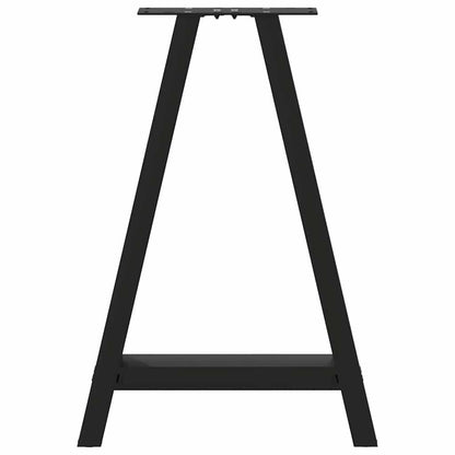 vidaXL Dining Table Legs A-Shaped 2 pcs Black 60x(72-73) cm Steel