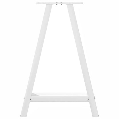 vidaXL Dining Table Legs A-Shaped 2 pcs White 60x(72-73) cm Steel