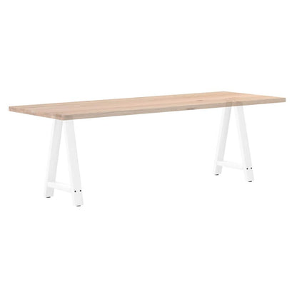 vidaXL Dining Table Legs A-Shaped 2 pcs White 60x(72-73) cm Steel