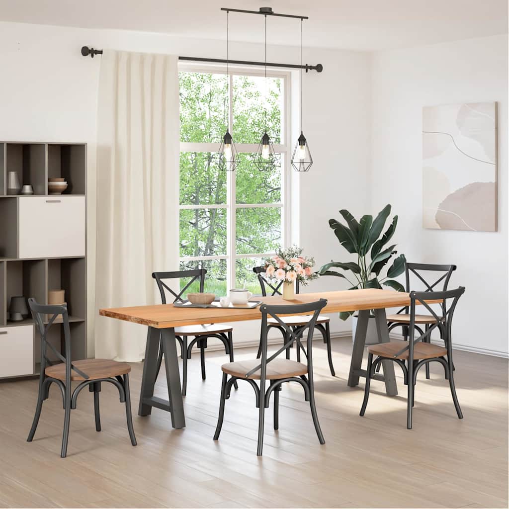 vidaXL Dining Table Legs A-Shaped 2 pcs Anthracite 60x(72-73) cm Steel