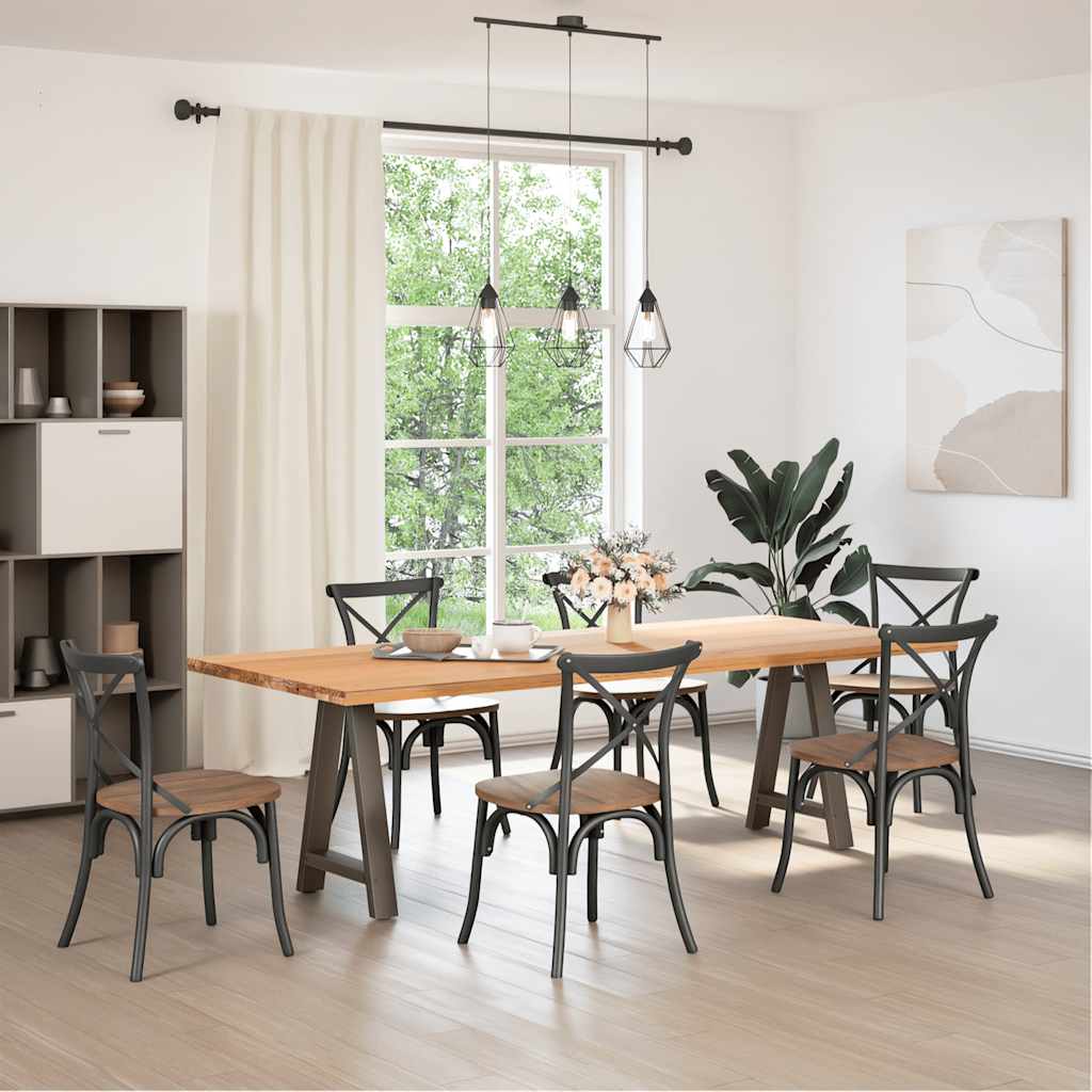vidaXL Dining Table Legs A-Shaped 2 pcs 60x(72-73) cm Steel