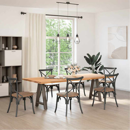 vidaXL Dining Table Legs A-Shaped 2 pcs 60x(72-73) cm Steel