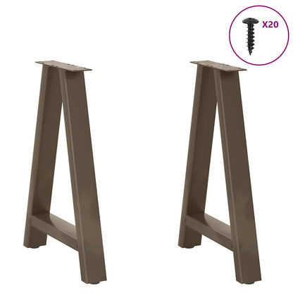 vidaXL Dining Table Legs A-Shaped 2 pcs 60x(72-73) cm Steel