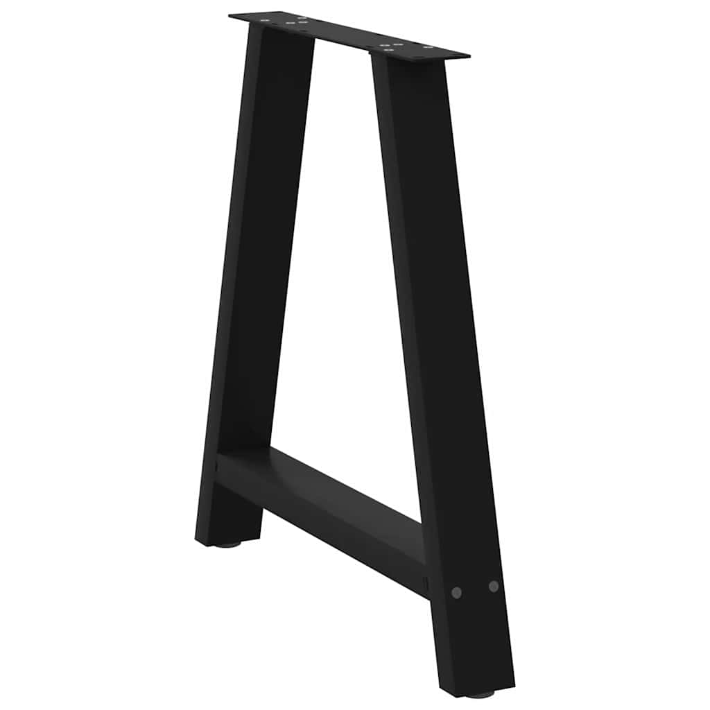 vidaXL Dining Table Legs A-Shaped 2 pcs Black 70x(72-73) cm Steel
