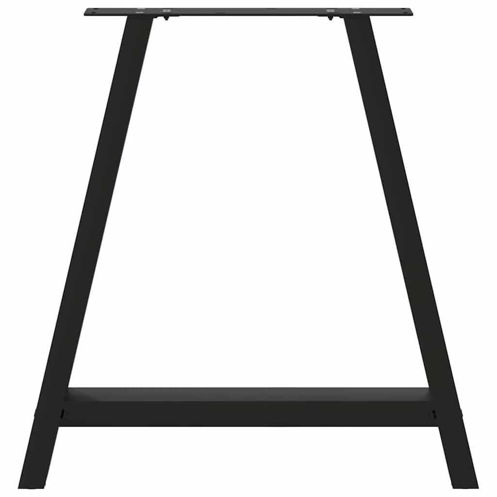 vidaXL Dining Table Legs A-Shaped 2 pcs Black 70x(72-73) cm Steel