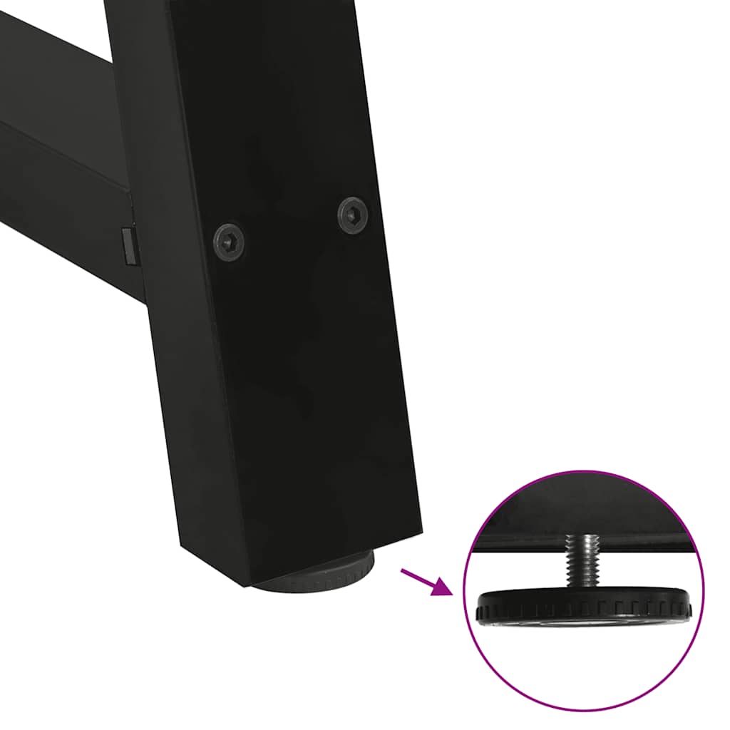 vidaXL Dining Table Legs A-Shaped 2 pcs Black 70x(72-73) cm Steel