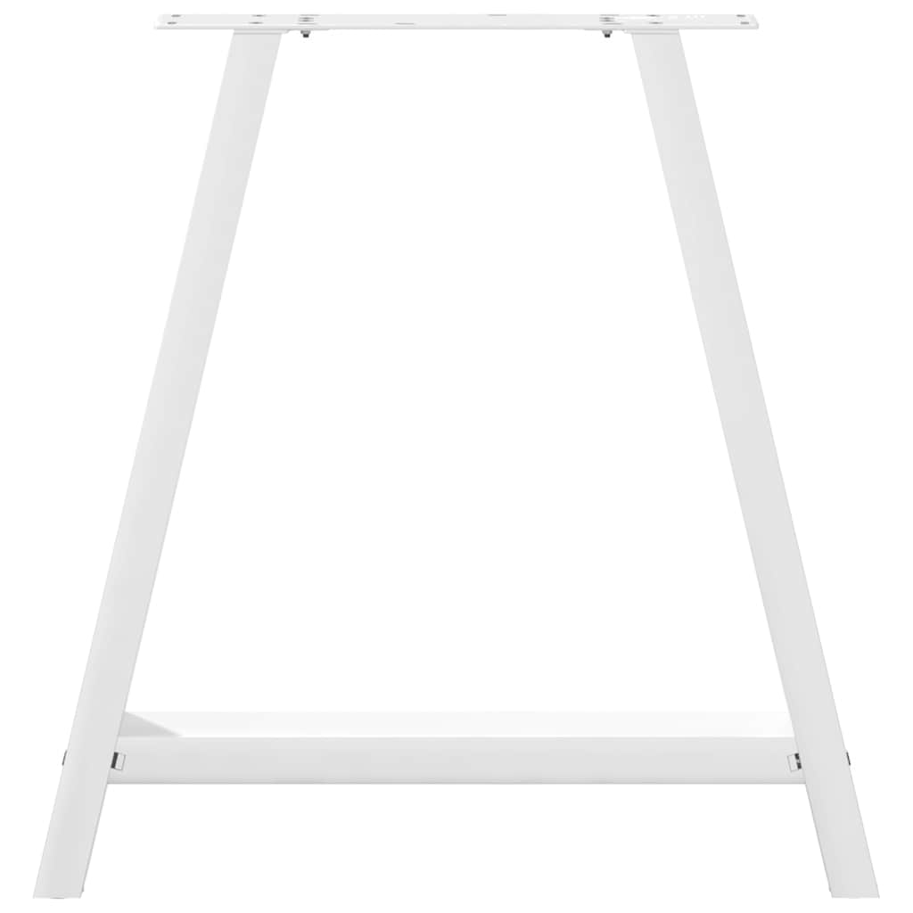 vidaXL Dining Table Legs A-Shaped 2 pcs White 70x(72-73) cm Steel