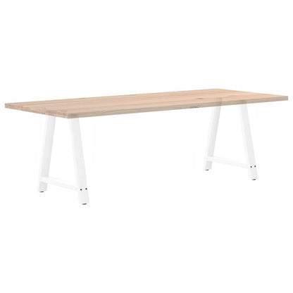vidaXL Dining Table Legs A-Shaped 2 pcs White 70x(72-73) cm Steel