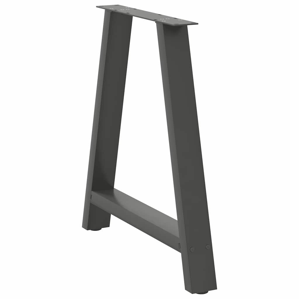 vidaXL Dining Table Legs A-Shaped 2 pcs Anthracite 70x(72-73) cm Steel