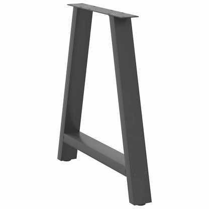 vidaXL Dining Table Legs A-Shaped 2 pcs Anthracite 70x(72-73) cm Steel