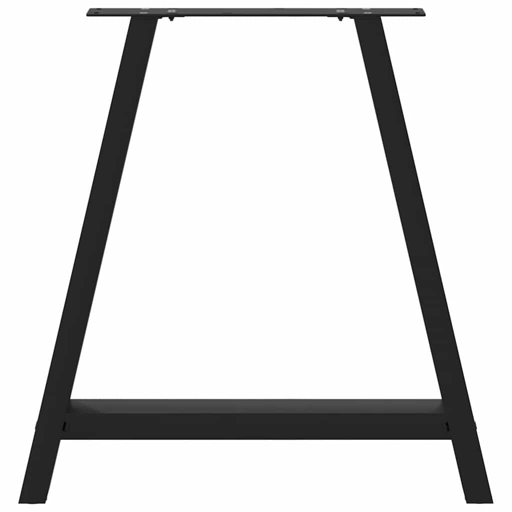 vidaXL Dining Table Legs A-Shaped 2 pcs Black 80x(72-73) cm Steel